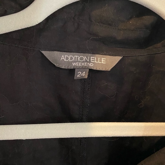 Black cotton button up shirt. - Picture 2 of 2